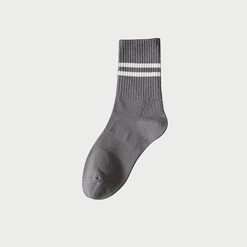 Non-slip Yoga Socks Women's Mid-calf Pilates Socks Professional Sports Fitness Solid Colour Floor Socks