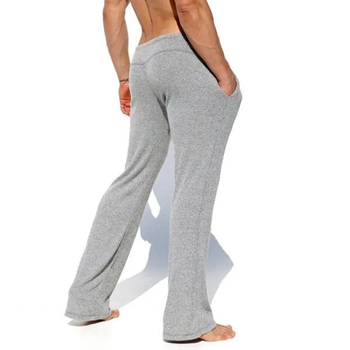 Spring and Autumn Leisure Pure Gray Mopping Men's Pants Men's Thin Casual Sexy Pants Sports Yoga Cotton Elastic Waist Pants