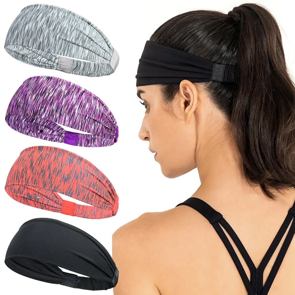 1Pcs Sports Headbands For Men Woman Gym Yoga Sweat Hair Bands Soft Elastic Hairbands Stretch Outdoor Sport Sweatbands